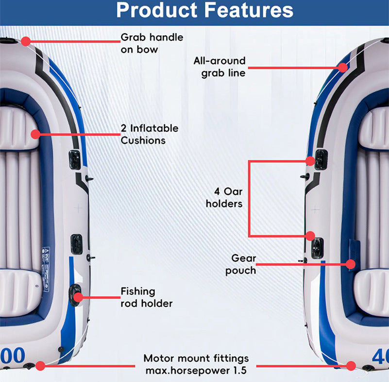 Inflatable 1 Person Kayak Tent with oars