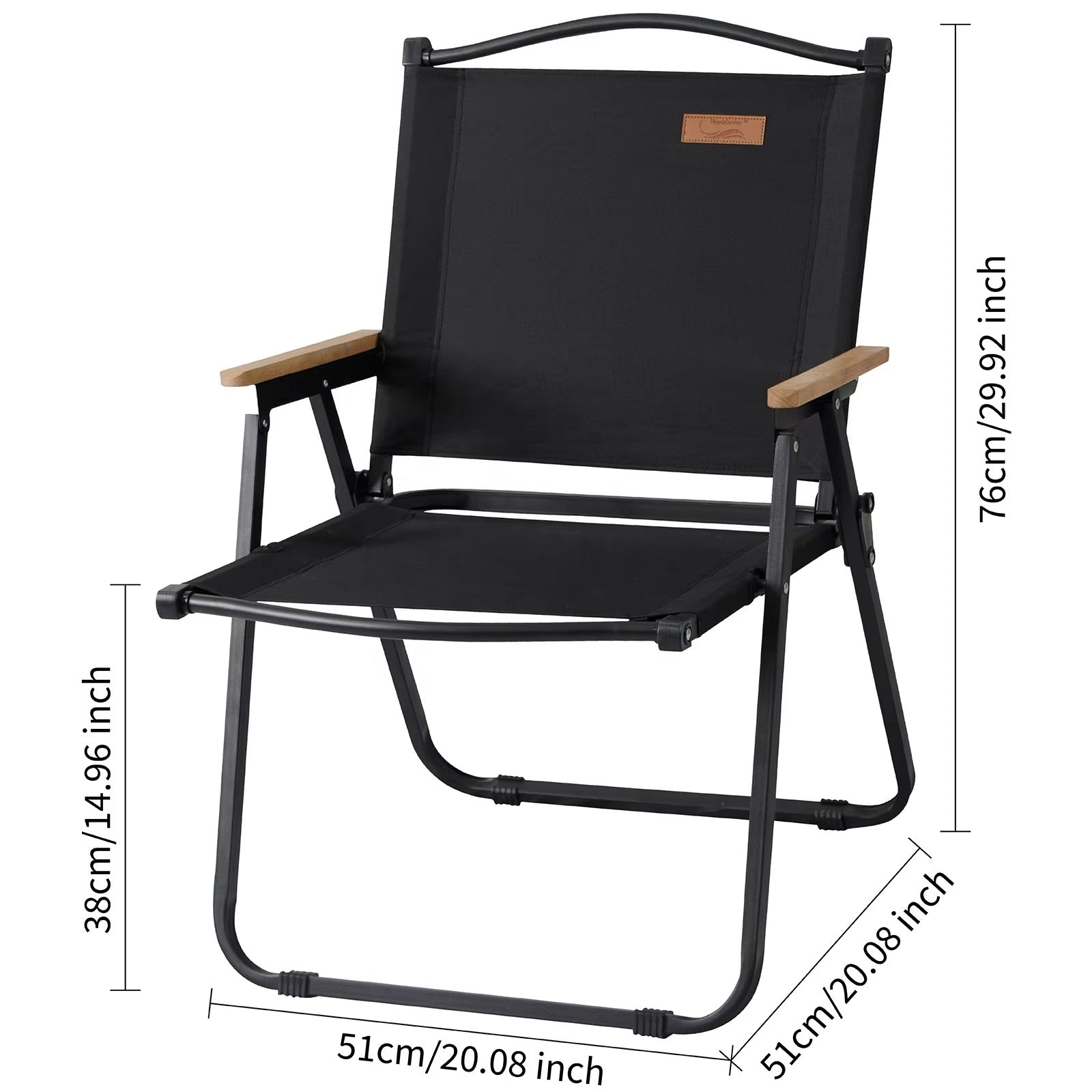 Foldable Black Beach Chair